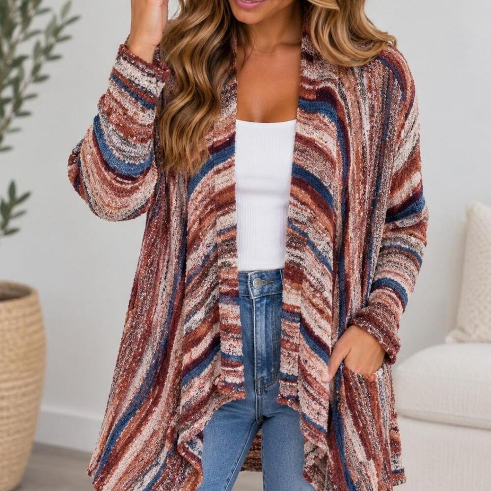 American Eagle multicolor open-front cardigan